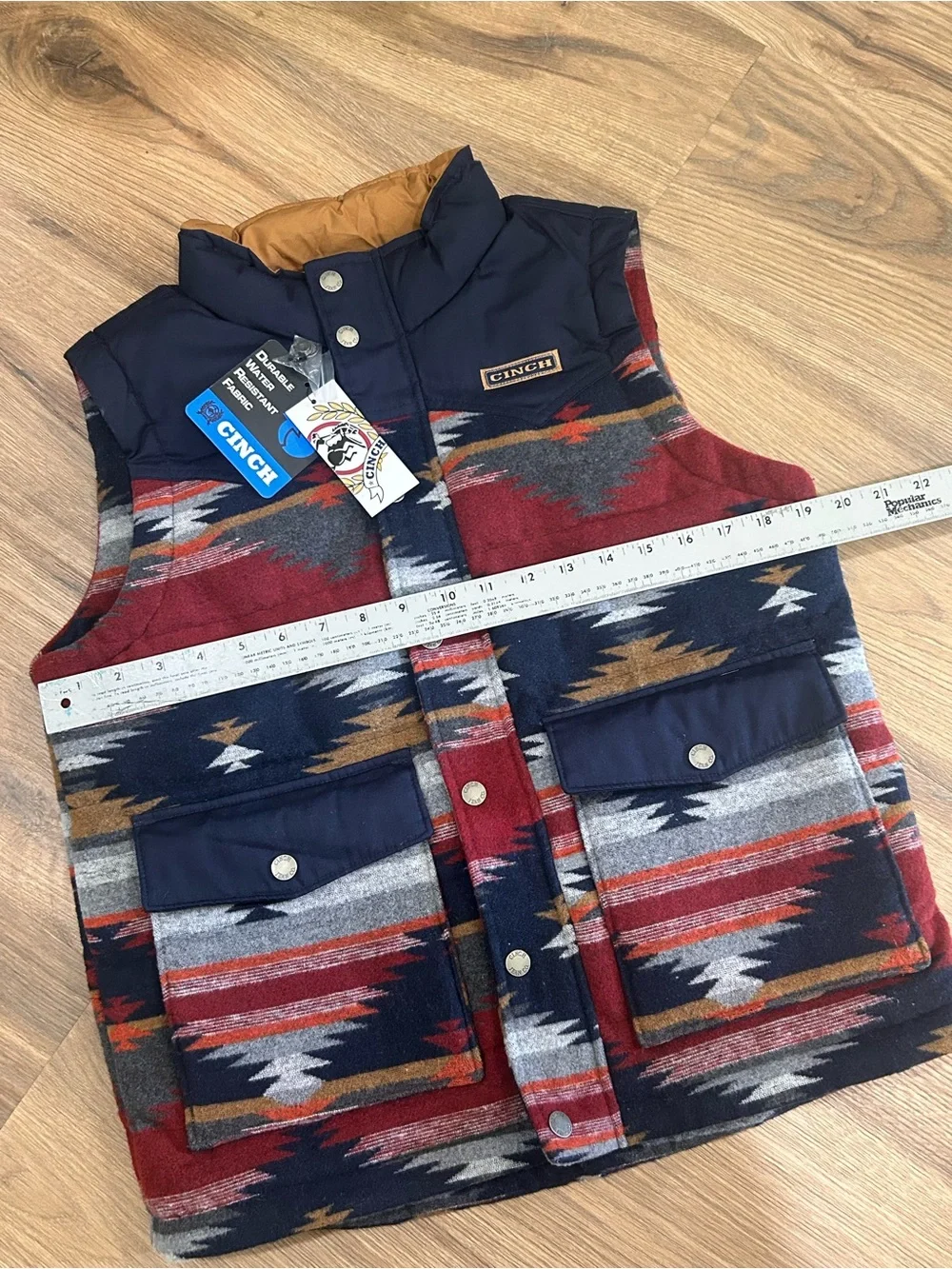 Cinch | NWT Lead, Don’t Follow Kids Southwestern Quilted Vest XL 14